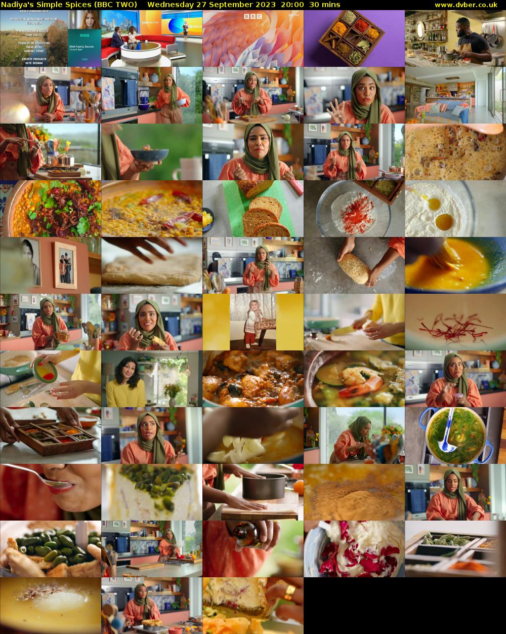 Nadiya's Simple Spices (BBC TWO) Wednesday 27 September 2023 20:00 - 20:30