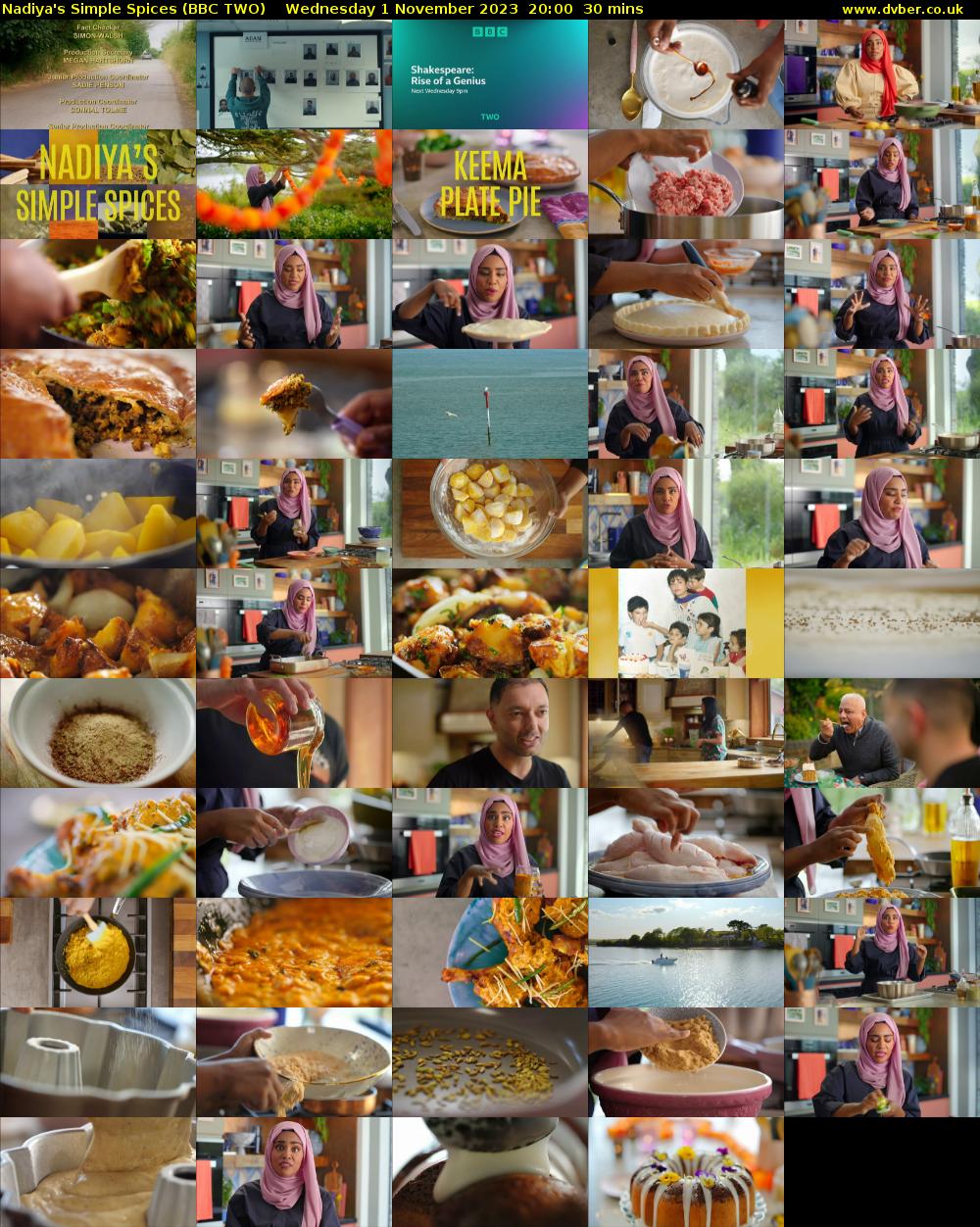 Nadiya's Simple Spices (BBC TWO) Wednesday 1 November 2023 20:00 - 20:30