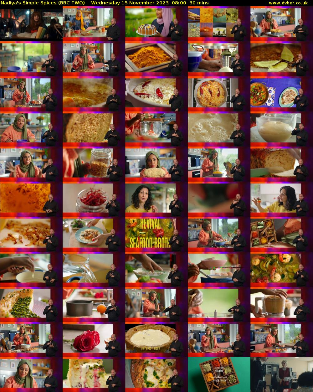 Nadiya's Simple Spices (BBC TWO) Wednesday 15 November 2023 08:00 - 08:30