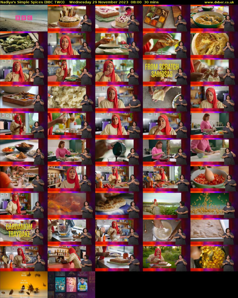 Nadiya's Simple Spices (BBC TWO) Wednesday 29 November 2023 08:00 - 08:30