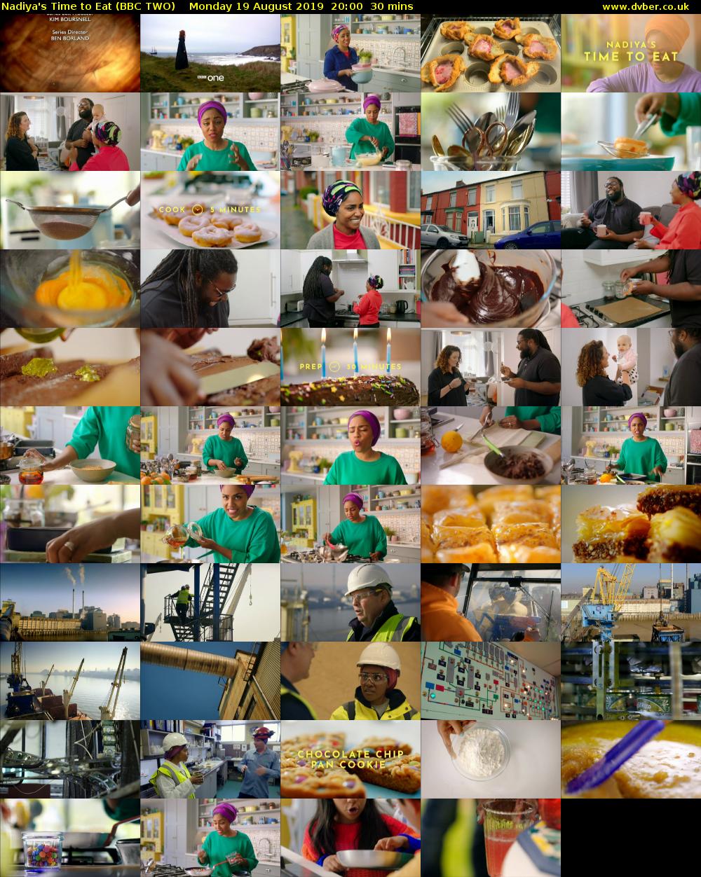 Nadiya's Time to Eat (BBC TWO) Monday 19 August 2019 20:00 - 20:30