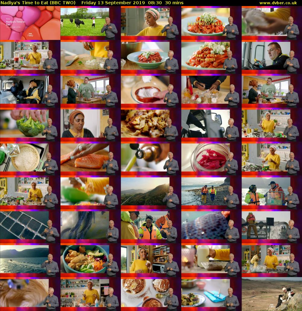 Nadiya's Time to Eat (BBC TWO) Friday 13 September 2019 08:30 - 09:00
