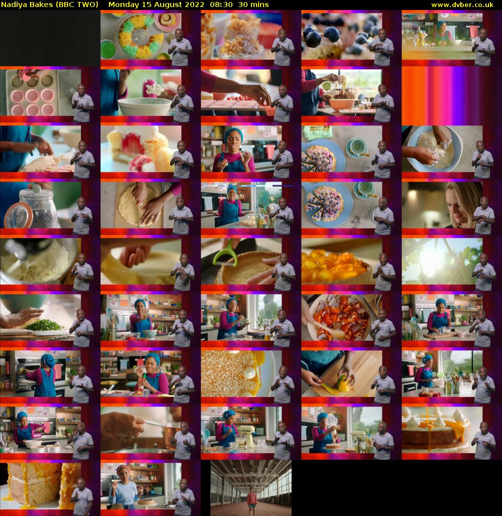 Nadiya Bakes (BBC TWO) Monday 15 August 2022 08:30 - 09:00
