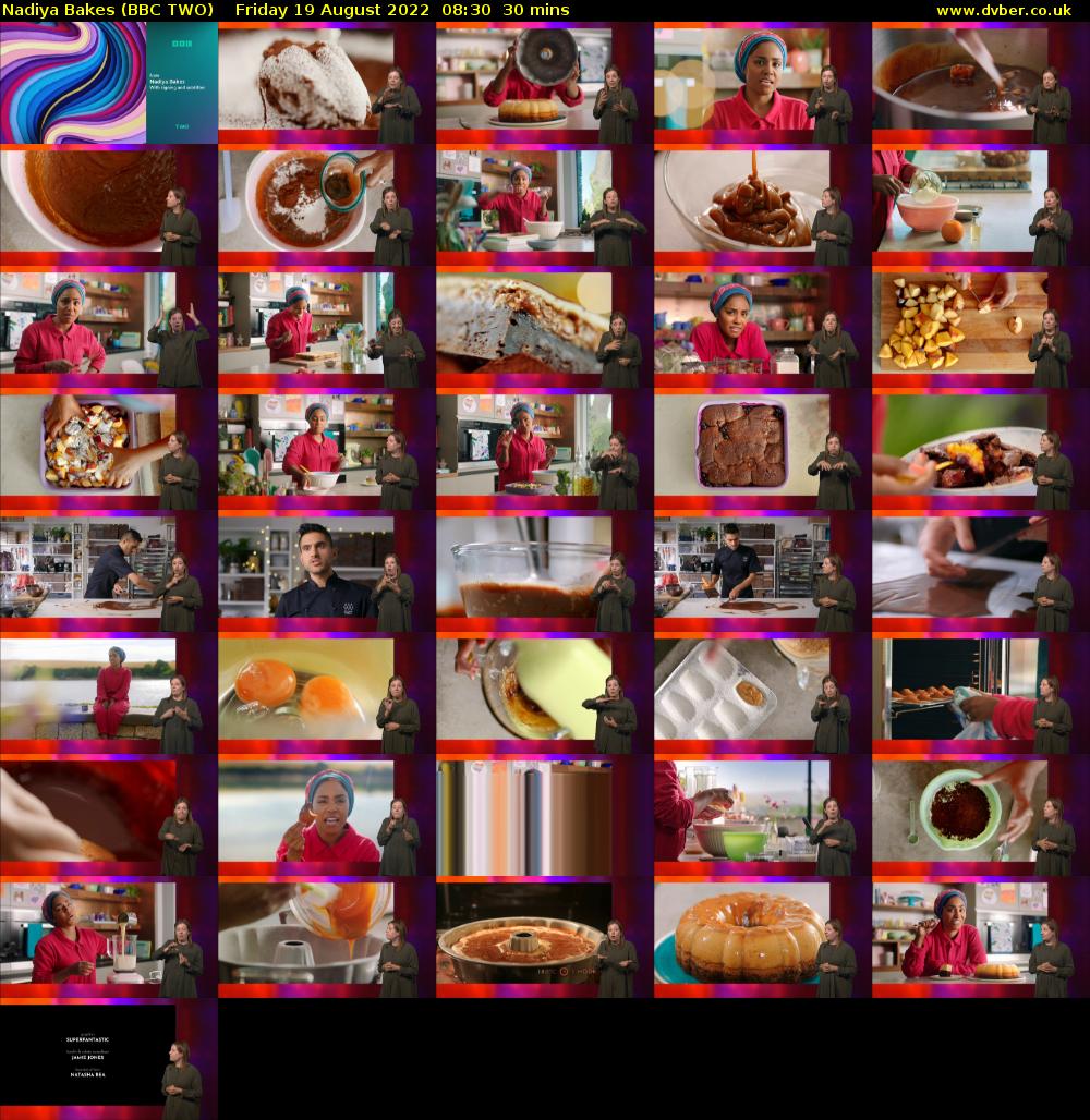Nadiya Bakes (BBC TWO) Friday 19 August 2022 08:30 - 09:00