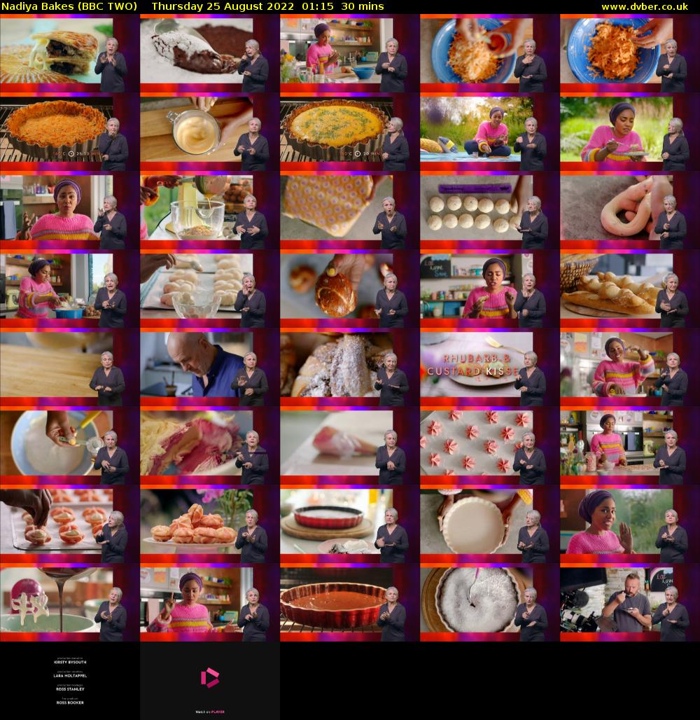 Nadiya Bakes (BBC TWO) Thursday 25 August 2022 01:15 - 01:45