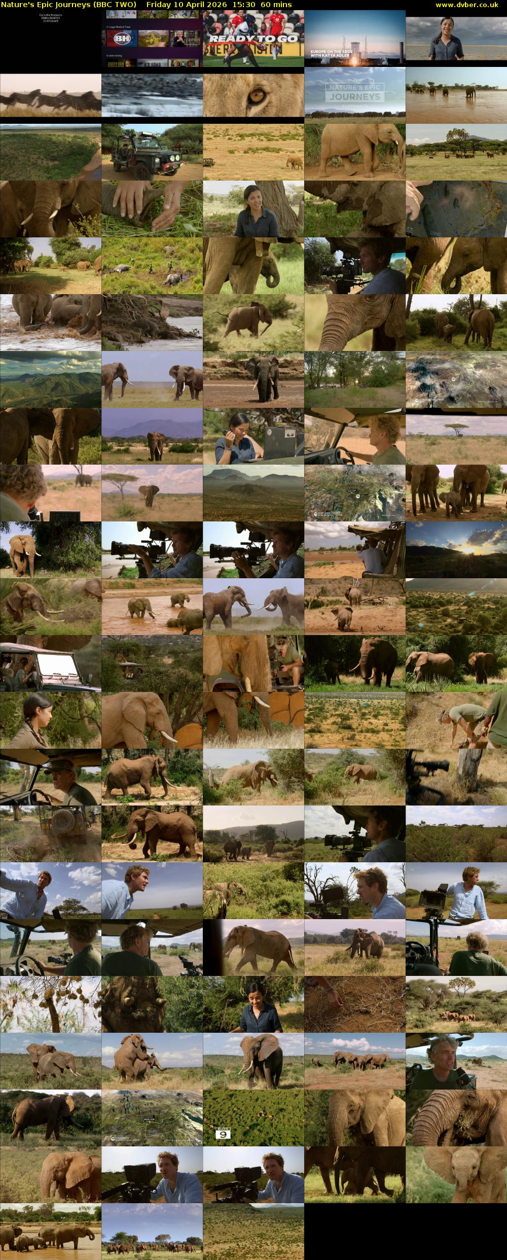 Nature's Epic Journeys (BBC TWO) Friday 10 April 2026 15:30 - 16:30