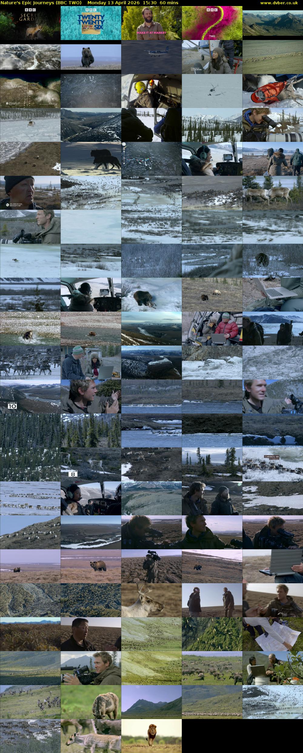 Nature's Epic Journeys (BBC TWO) Monday 13 April 2026 15:30 - 16:30