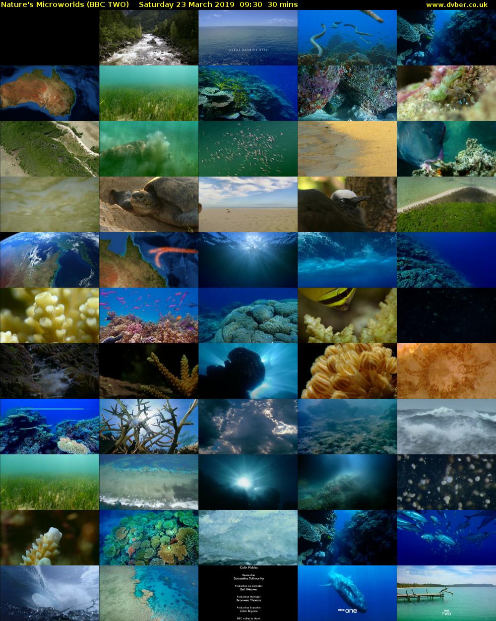 Nature's Microworlds (BBC TWO) Saturday 23 March 2019 09:30 - 10:00