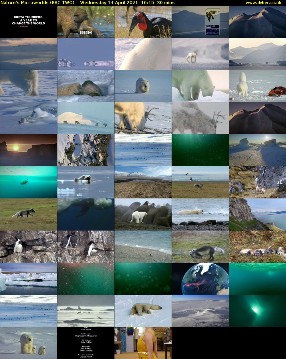 Nature's Microworlds (BBC TWO) Wednesday 14 April 2021 16:15 - 16:45