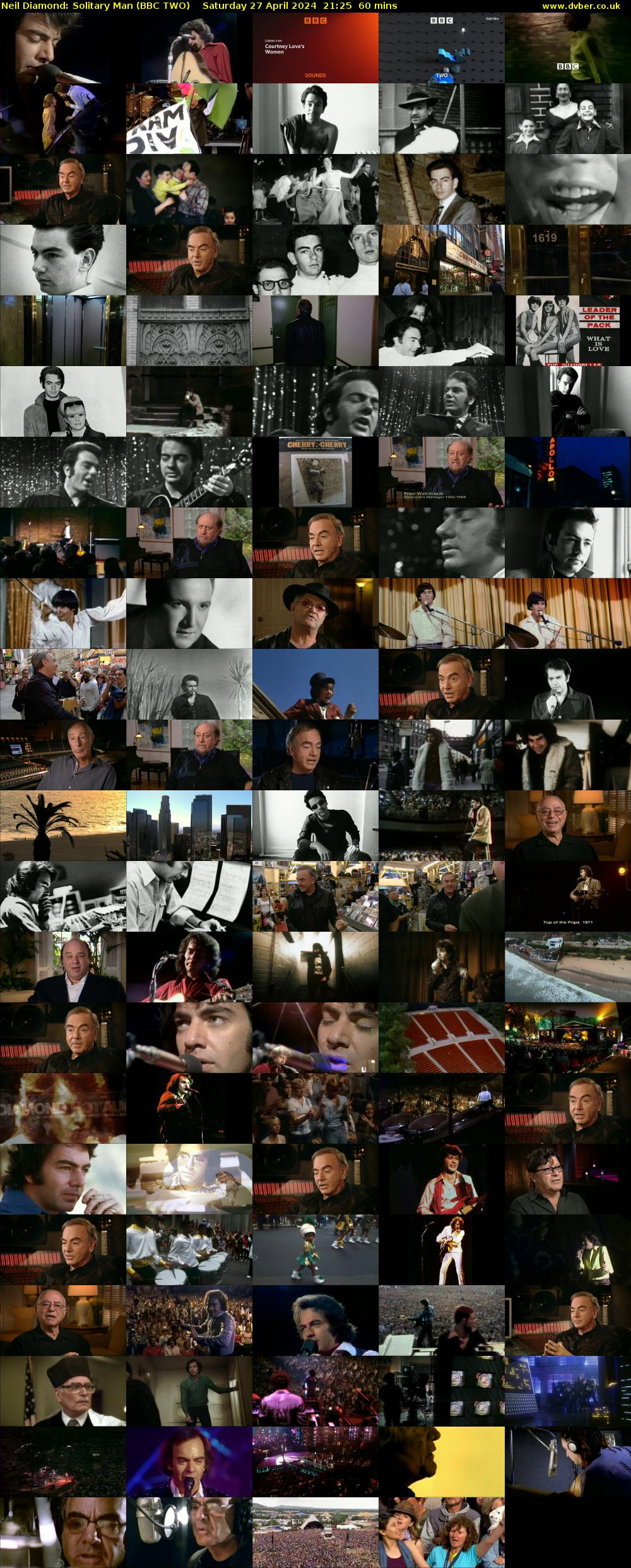 Neil Diamond: Solitary Man (BBC TWO) Saturday 27 April 2024 21:25 - 22:25