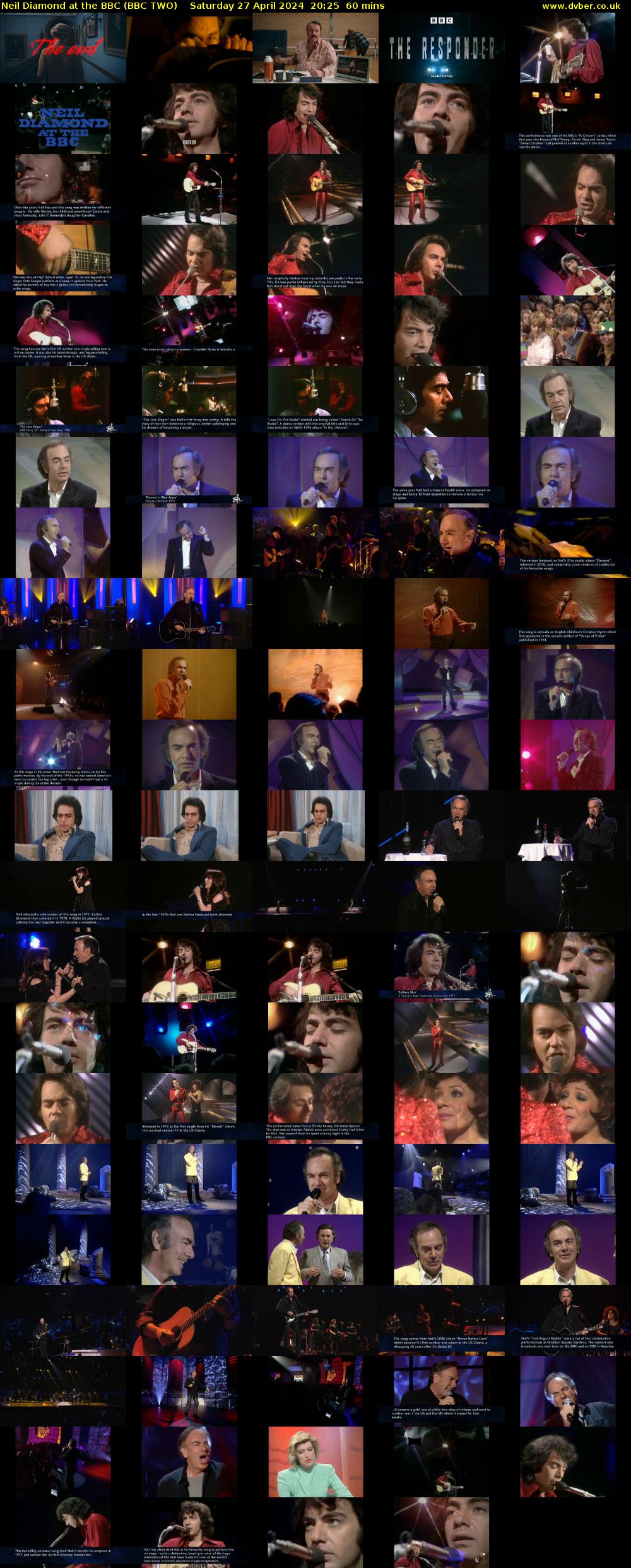 Neil Diamond at the BBC (BBC TWO) Saturday 27 April 2024 20:25 - 21:25