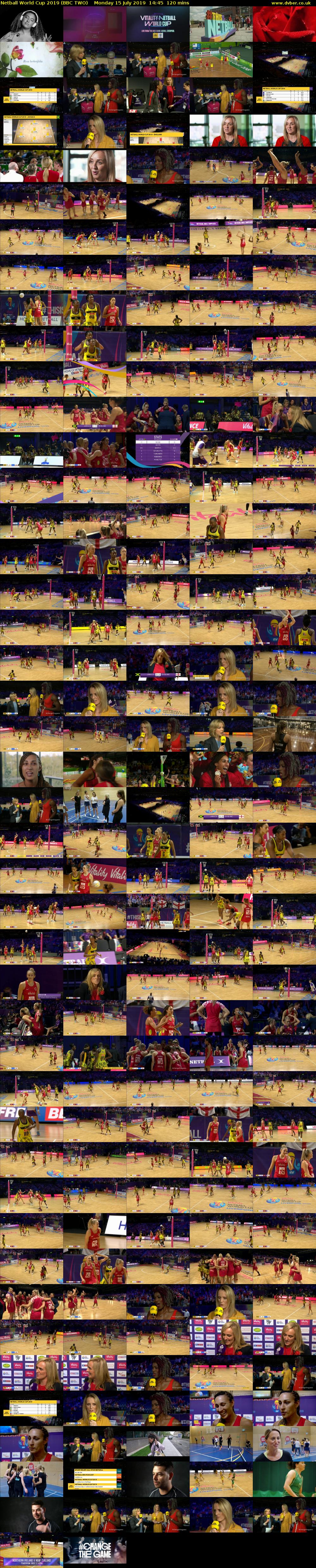Netball World Cup 2019 (BBC TWO) Monday 15 July 2019 14:45 - 16:45