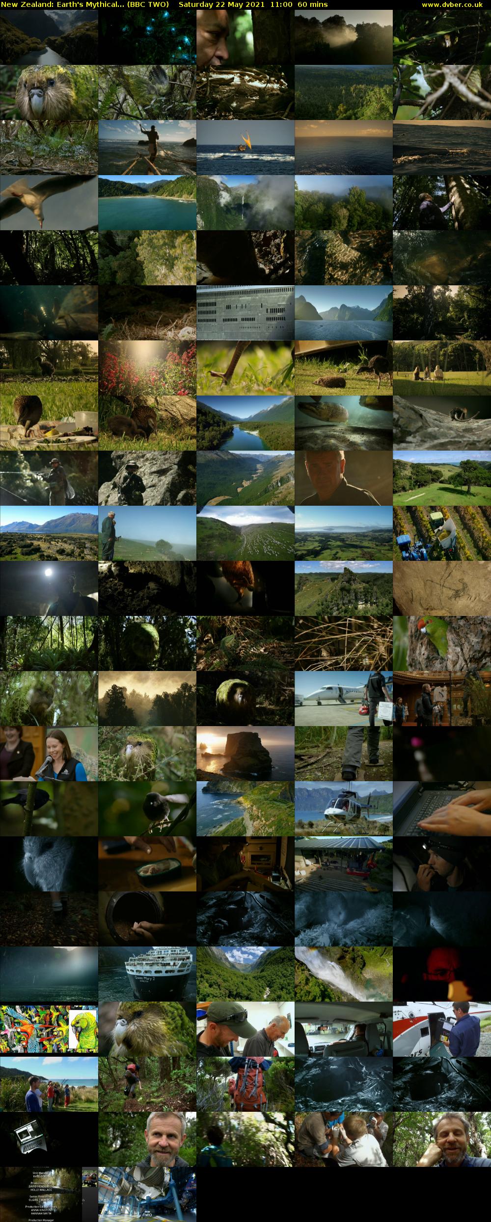 New Zealand: Earth's Mythical... (BBC TWO) Saturday 22 May 2021 11:00 - 12:00