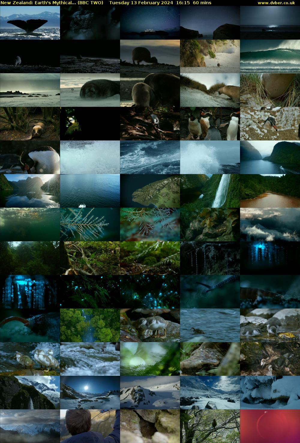 New Zealand: Earth's Mythical... (BBC TWO) Tuesday 13 February 2024 16:15 - 17:15