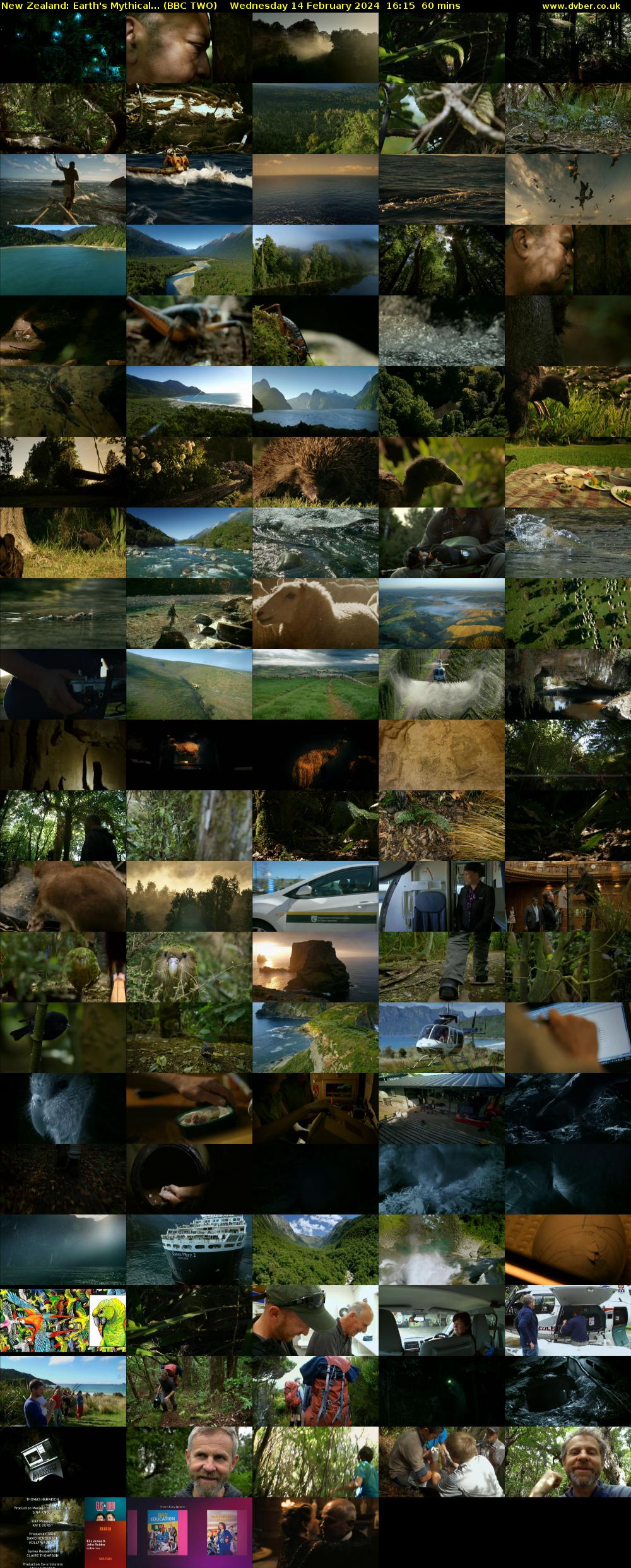 New Zealand: Earth's Mythical... (BBC TWO) Wednesday 14 February 2024 16:15 - 17:15