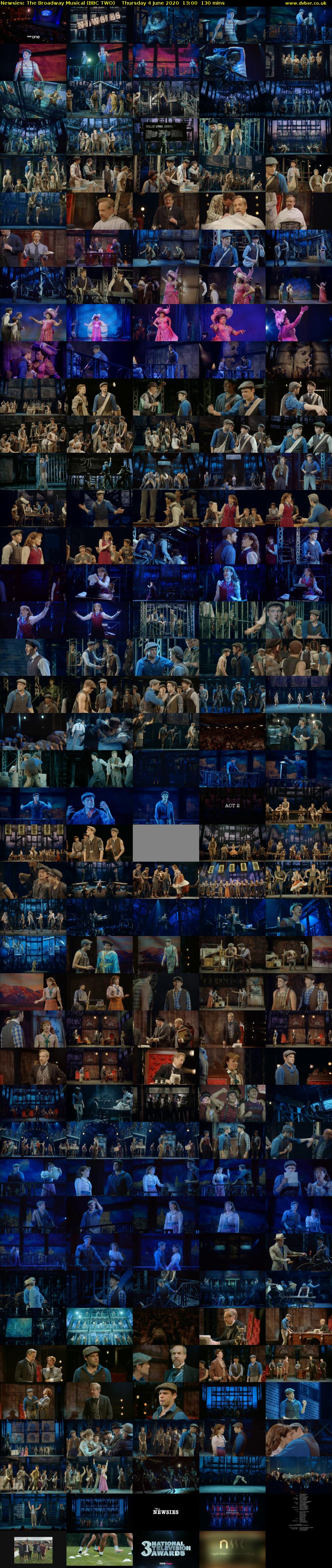 Newsies: The Broadway Musical (BBC TWO) Thursday 4 June 2020 13:00 - 15:10