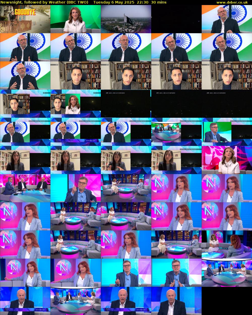 Newsnight, followed by Weather (BBC TWO) Tuesday 6 May 2025 22:30 - 23:00