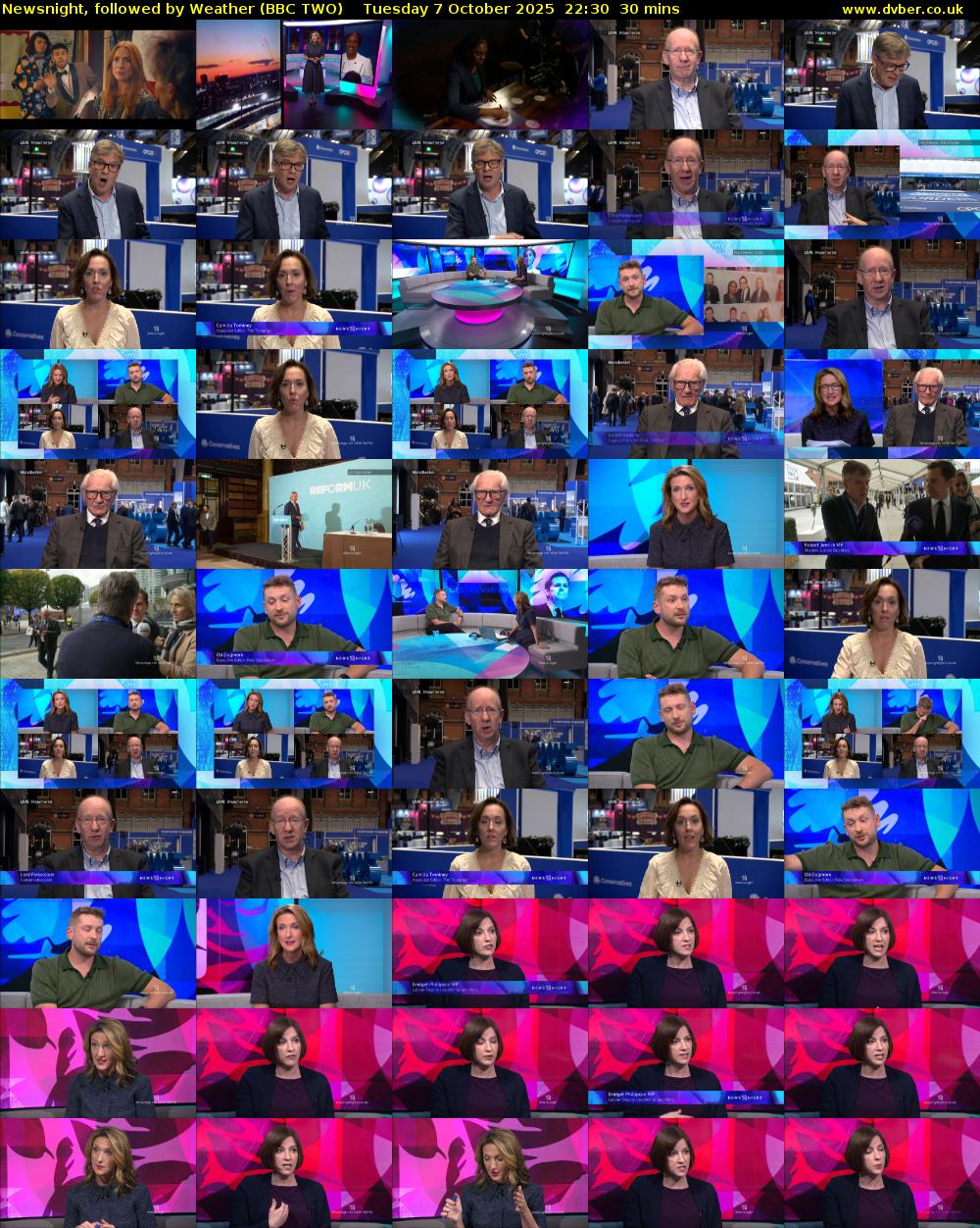Newsnight, followed by Weather (BBC TWO) Tuesday 7 October 2025 22:30 - 23:00