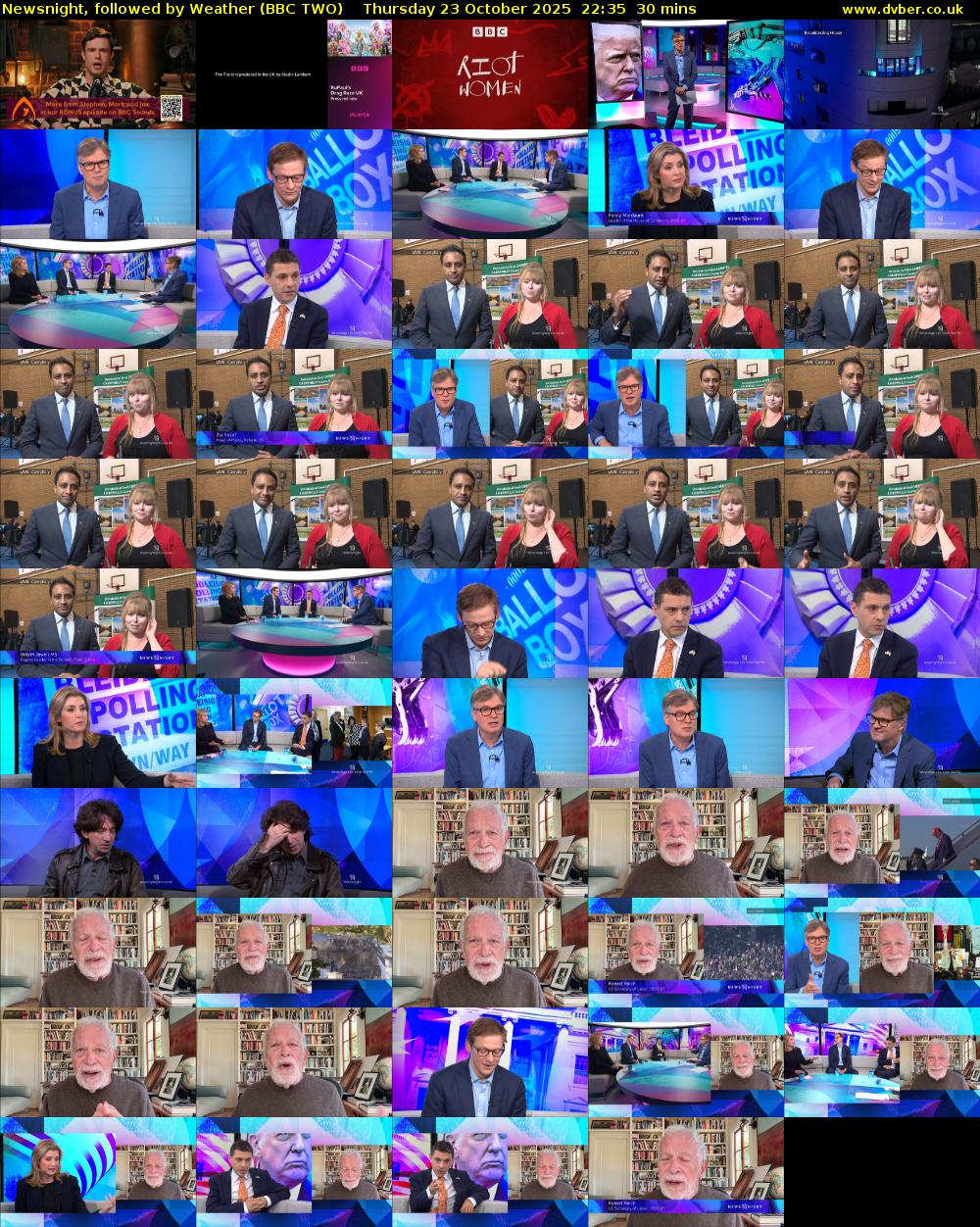 Newsnight, followed by Weather (BBC TWO) Thursday 23 October 2025 22:35 - 23:05