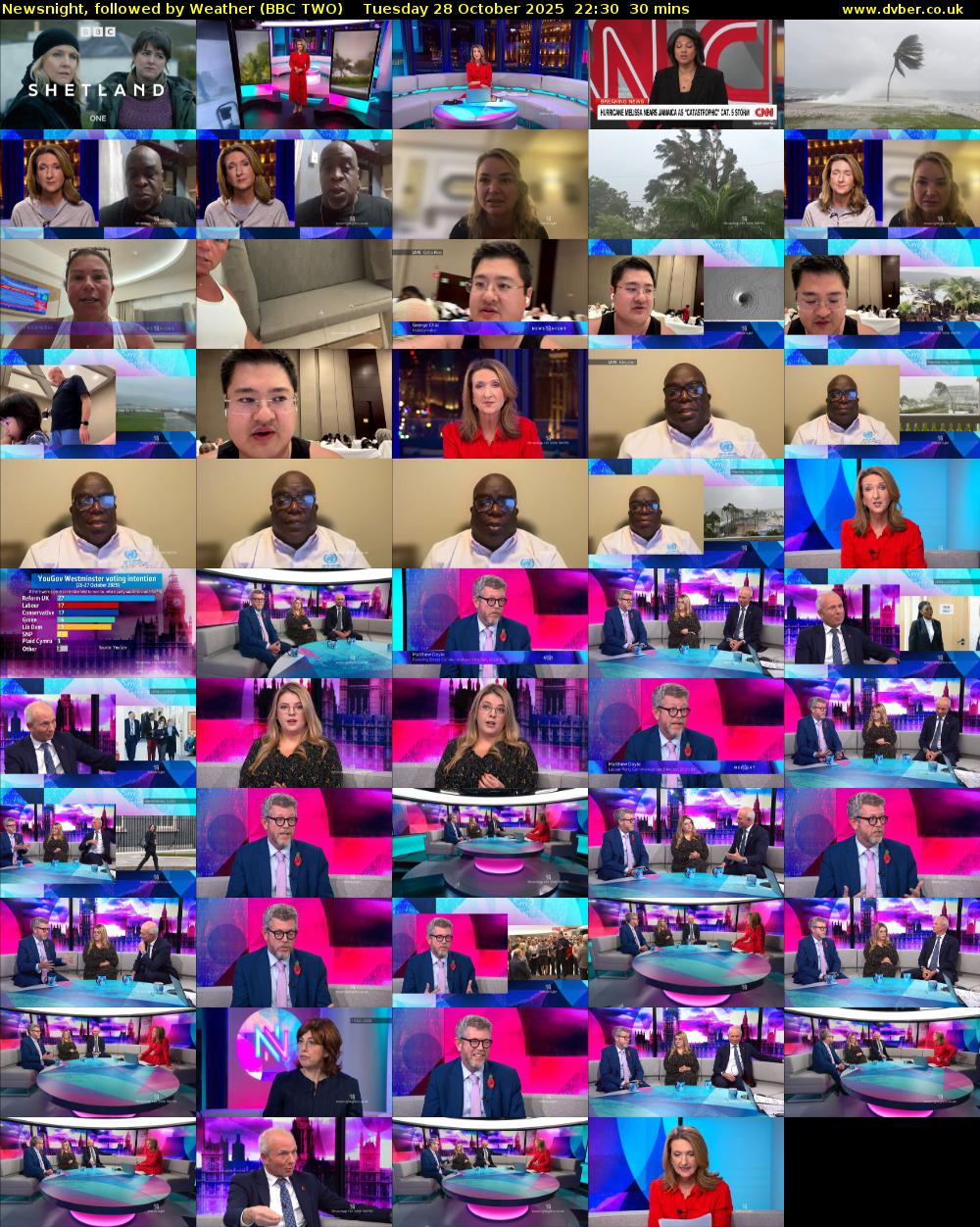 Newsnight, followed by Weather (BBC TWO) Tuesday 28 October 2025 22:30 - 23:00