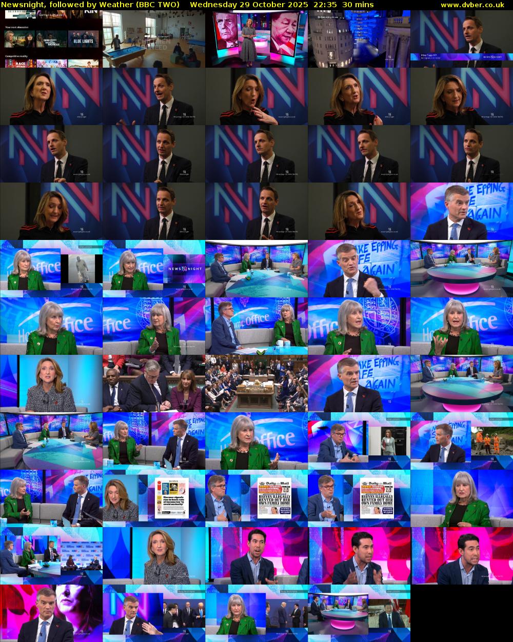 Newsnight, followed by Weather (BBC TWO) Wednesday 29 October 2025 22:35 - 23:05
