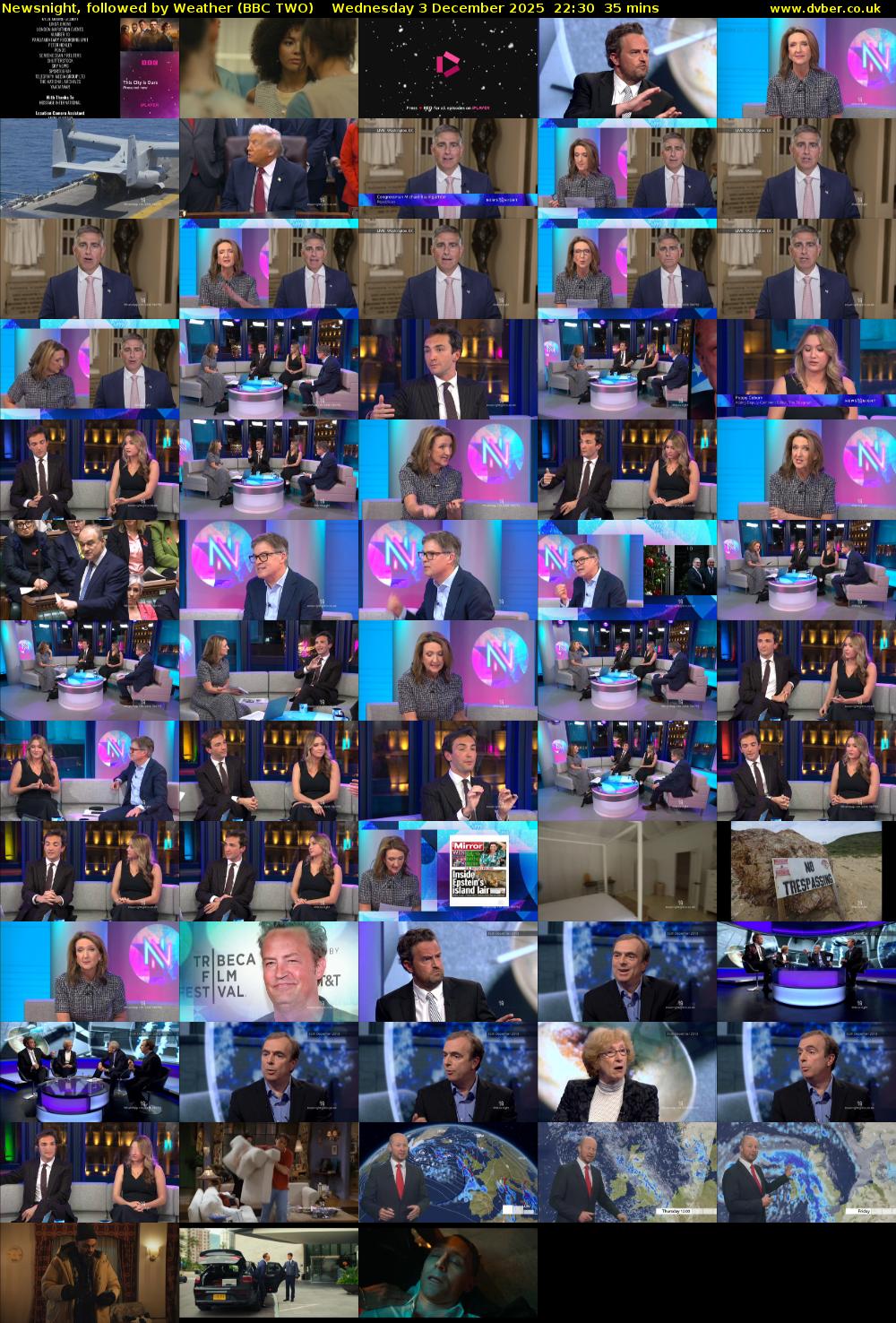 Newsnight, followed by Weather (BBC TWO) Wednesday 3 December 2025 22:30 - 23:05