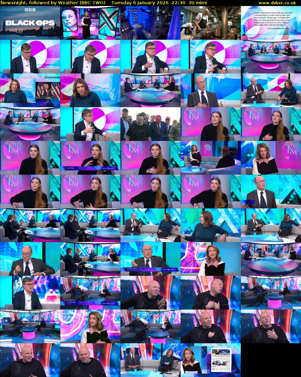 Newsnight, followed by Weather (BBC TWO) Tuesday 6 January 2026 22:30 - 23:00