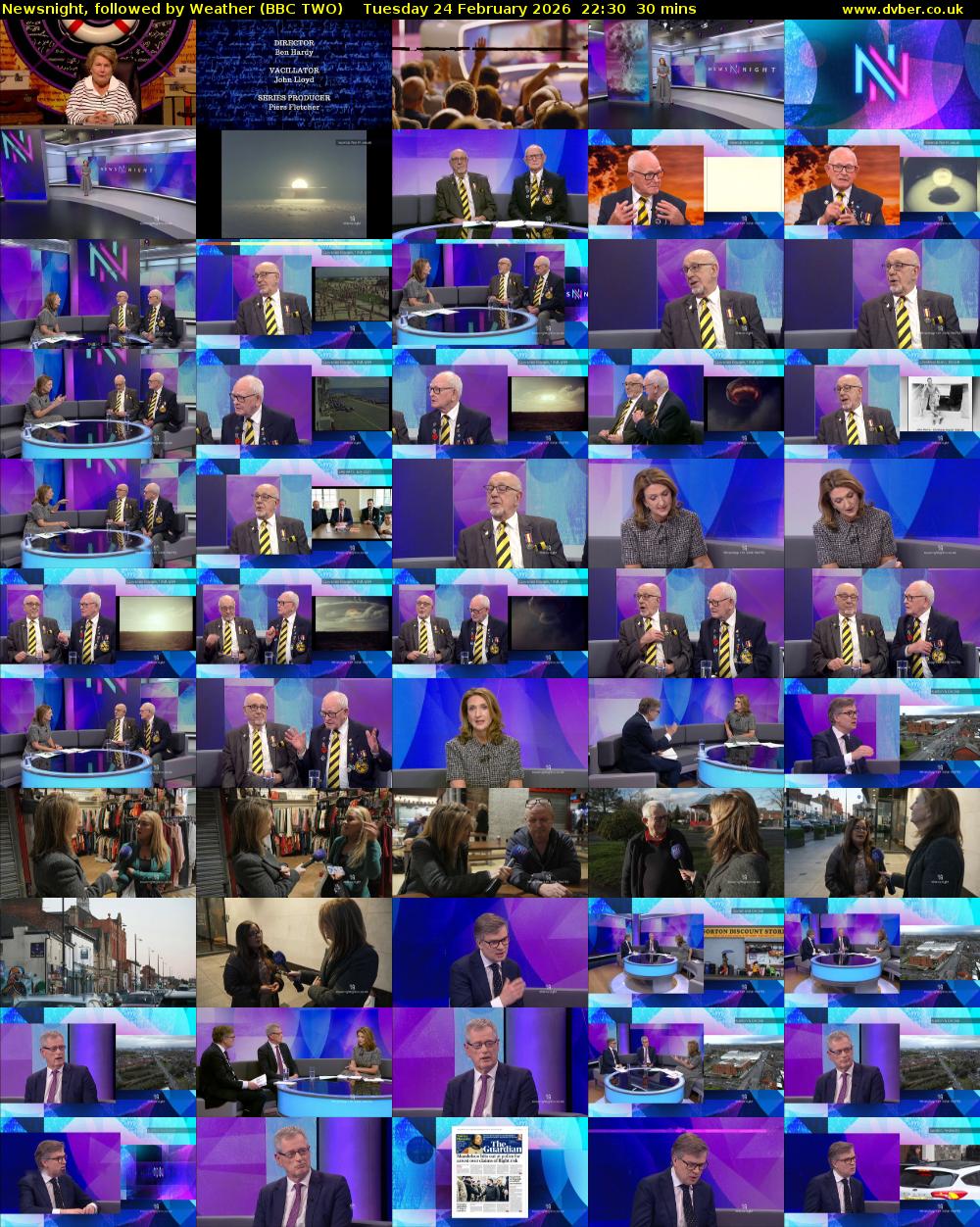 Newsnight, followed by Weather (BBC TWO) Tuesday 24 February 2026 22:30 - 23:00