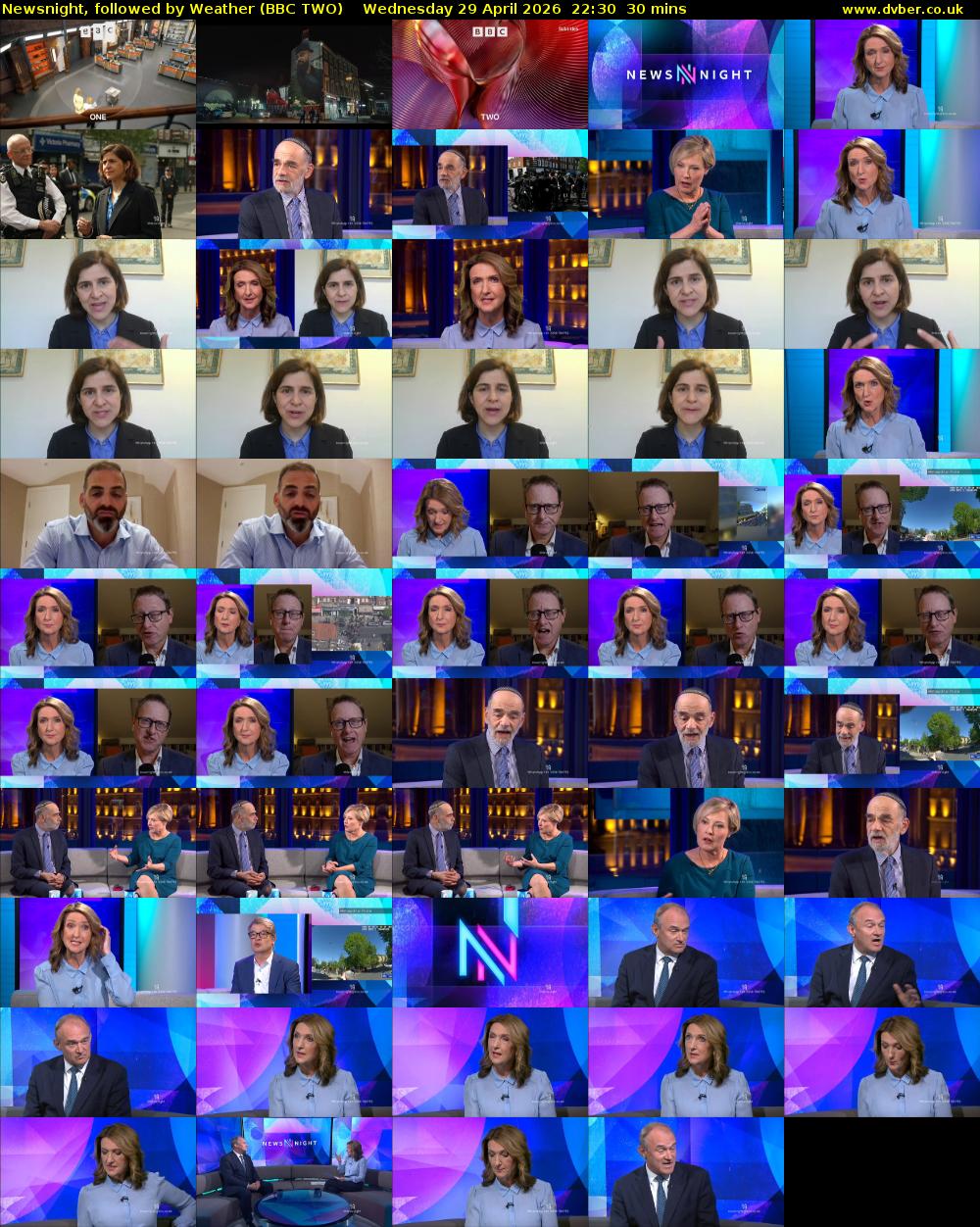 Newsnight, followed by Weather (BBC TWO) Wednesday 29 April 2026 22:30 - 23:00