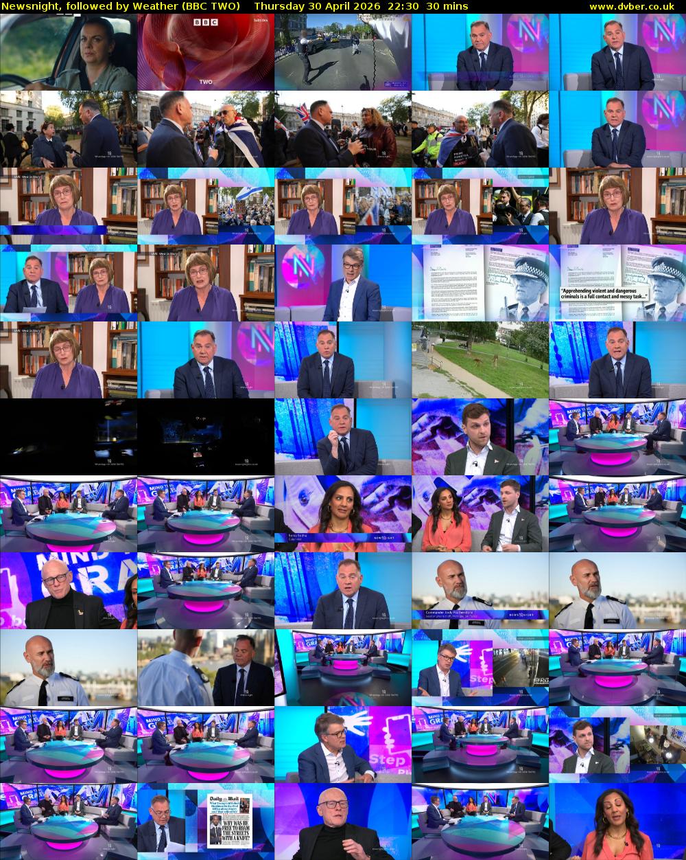 Newsnight, followed by Weather (BBC TWO) Thursday 30 April 2026 22:30 - 23:00