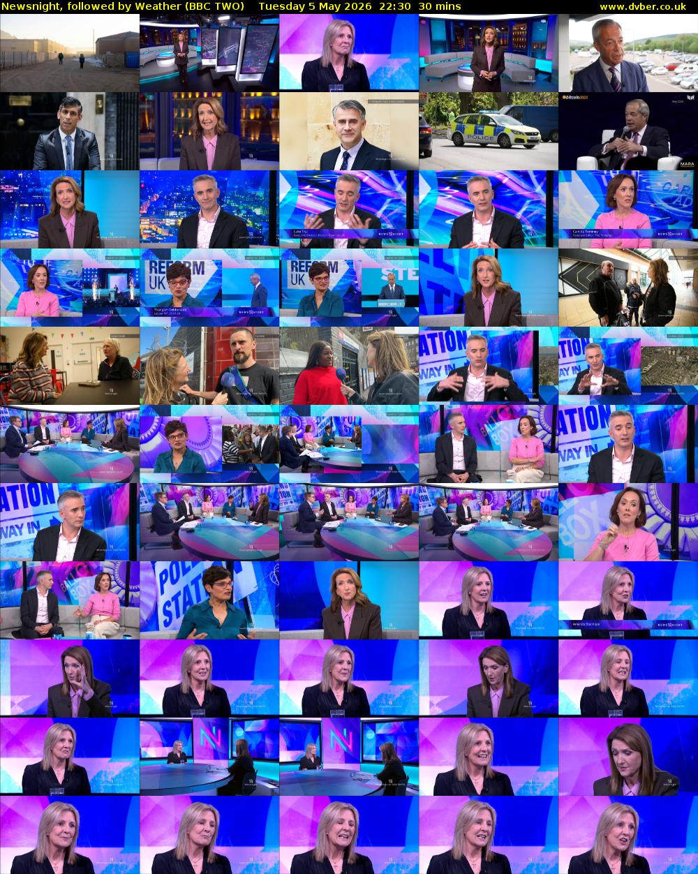 Newsnight, followed by Weather (BBC TWO) Tuesday 5 May 2026 22:30 - 23:00