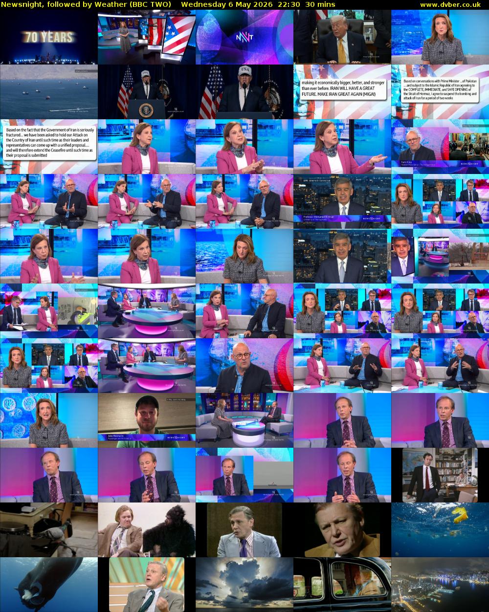 Newsnight, followed by Weather (BBC TWO) Wednesday 6 May 2026 22:30 - 23:00