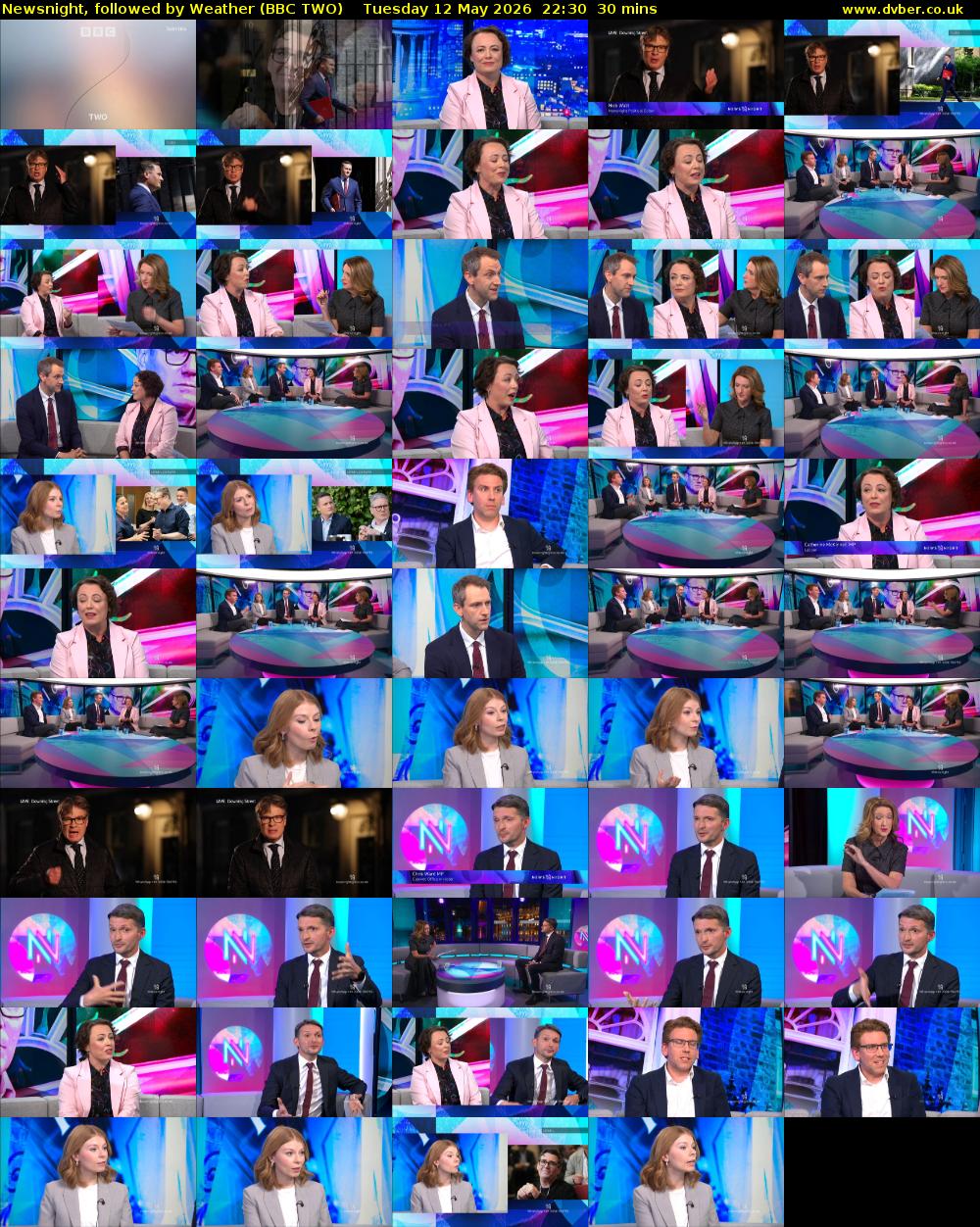 Newsnight, followed by Weather (BBC TWO) Tuesday 12 May 2026 22:30 - 23:00
