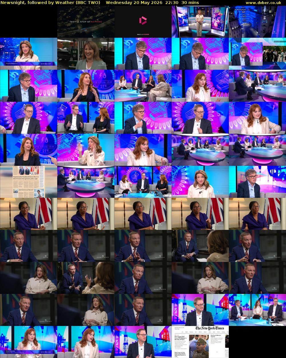 Newsnight, followed by Weather (BBC TWO) Wednesday 20 May 2026 22:30 - 23:00