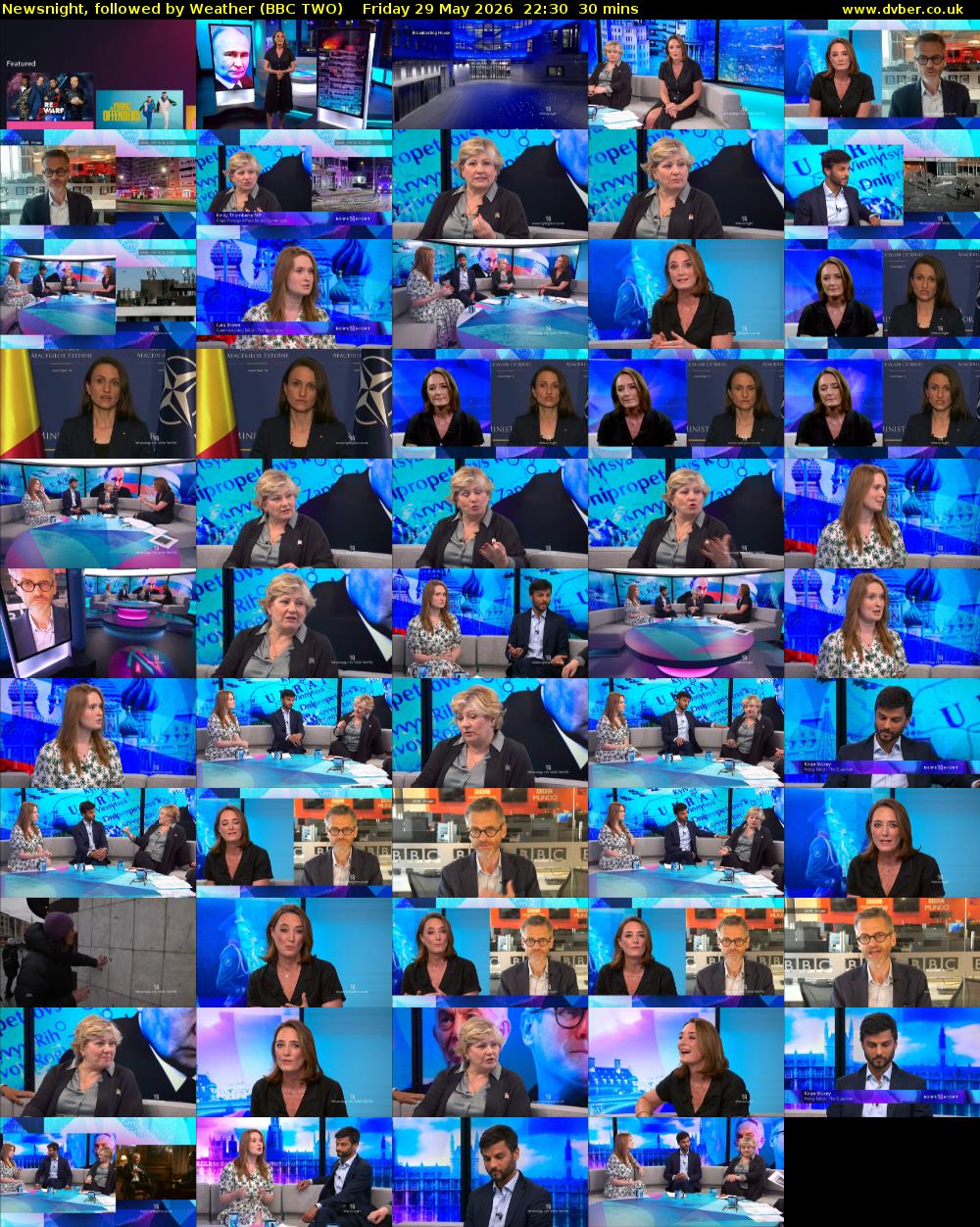 Newsnight, followed by Weather (BBC TWO) Friday 29 May 2026 22:30 - 23:00
