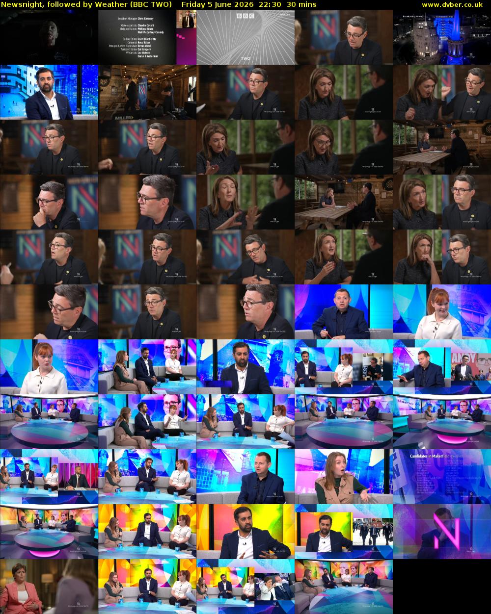 Newsnight, followed by Weather (BBC TWO) Friday 5 June 2026 22:30 - 23:00