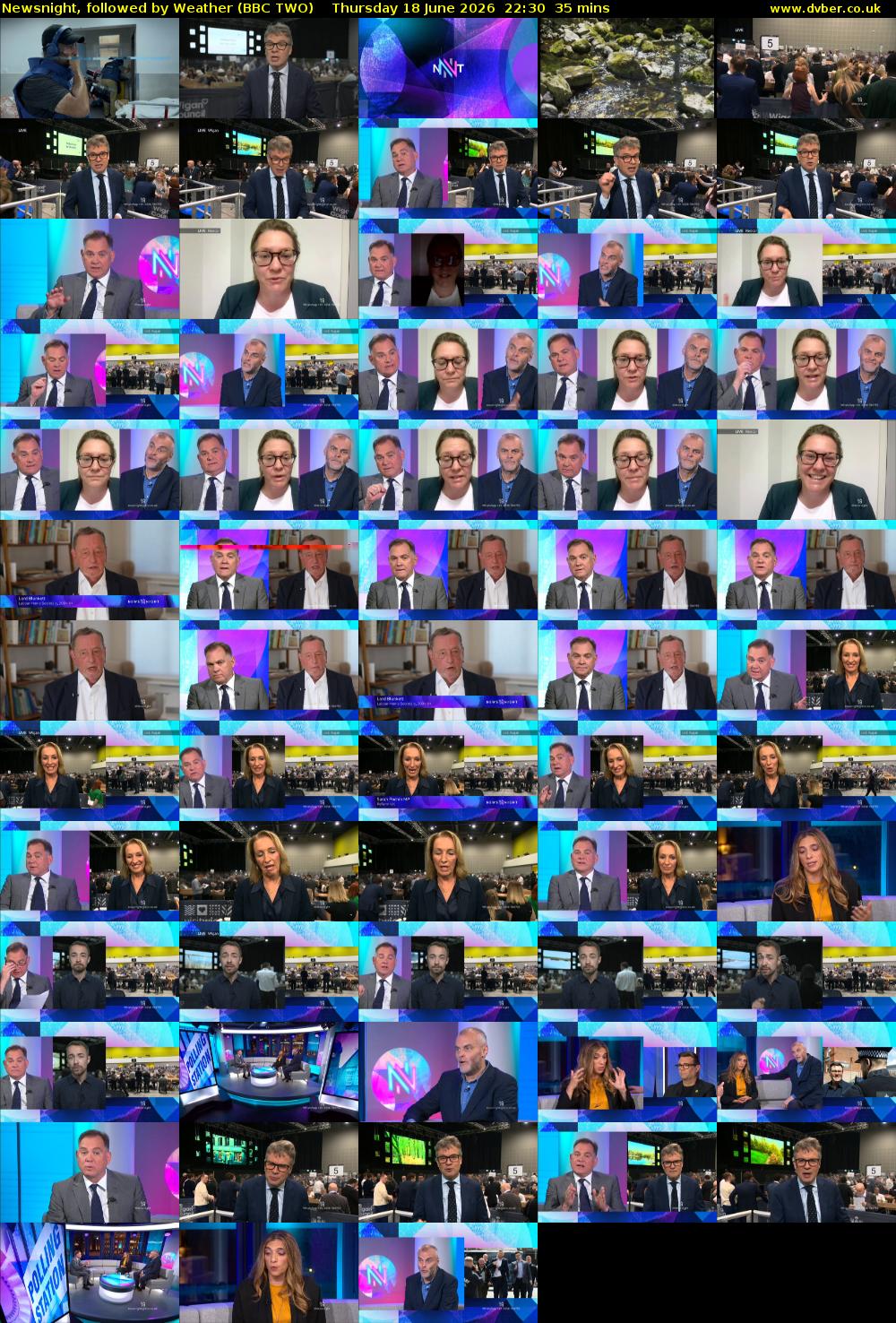 Newsnight, followed by Weather (BBC TWO) Thursday 18 June 2026 22:30 - 23:05