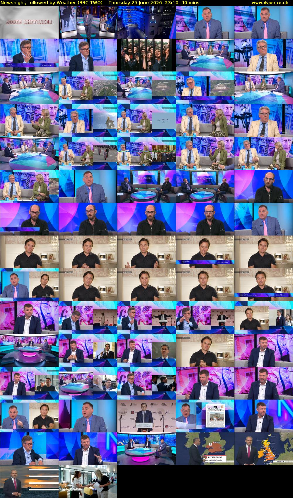 Newsnight, followed by Weather (BBC TWO) Thursday 25 June 2026 23:10 - 23:50