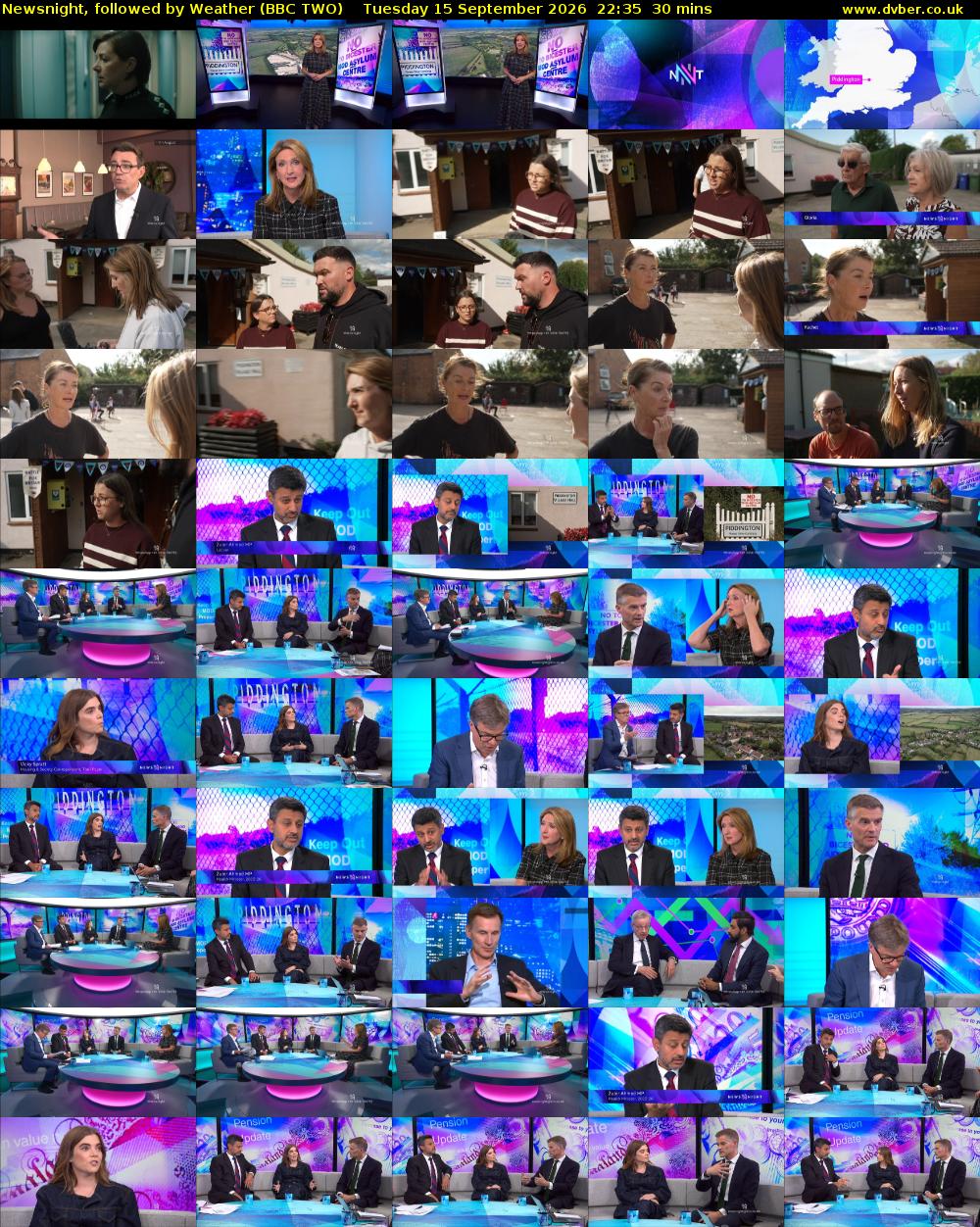 Newsnight, followed by Weather (BBC TWO) Tuesday 15 September 2026 22:35 - 23:05