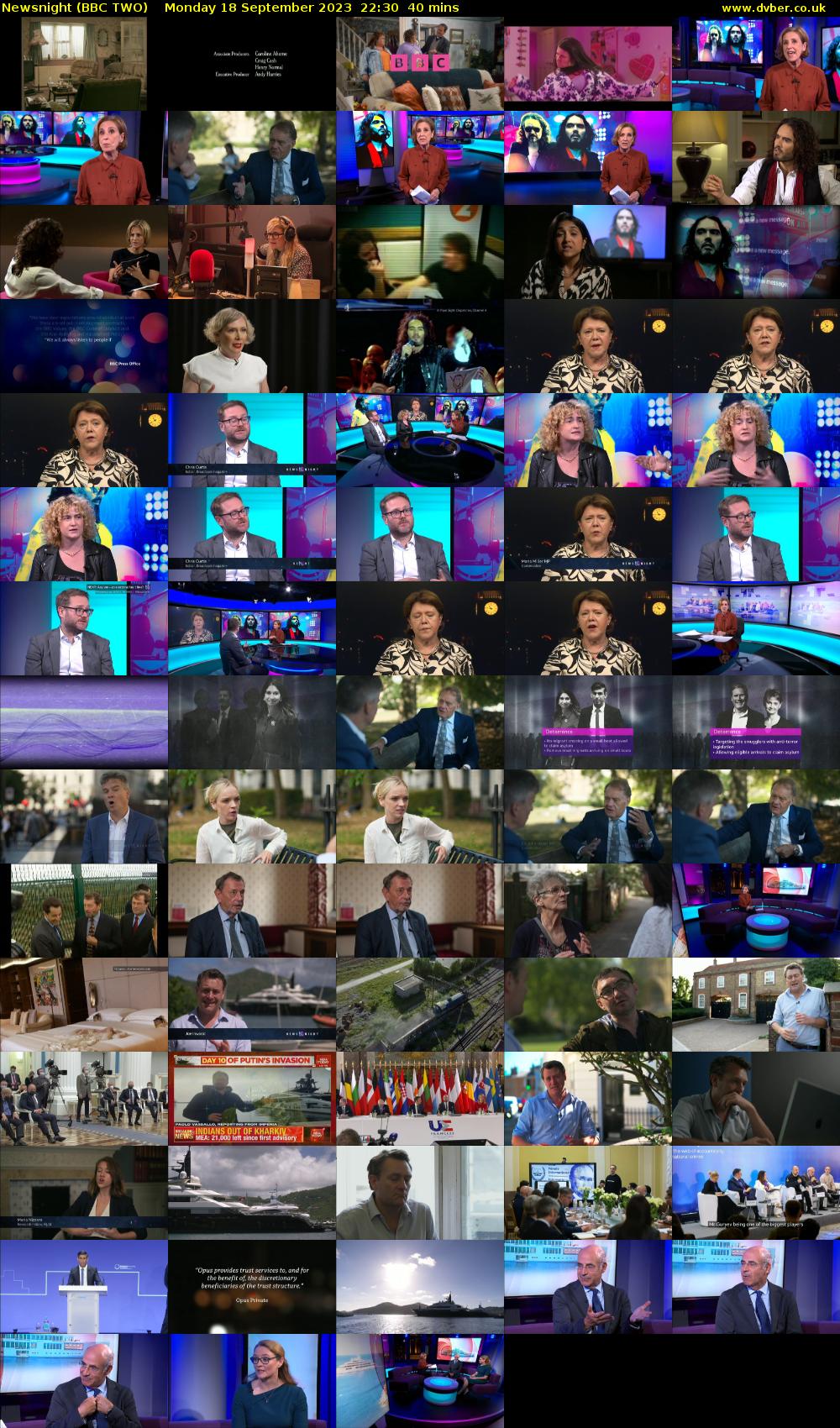 Newsnight (BBC TWO) Monday 18 September 2023 22:30 - 23:10