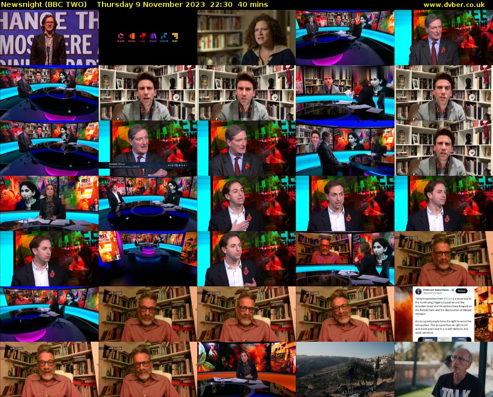 Newsnight (BBC TWO) Thursday 9 November 2023 22:30 - 23:10
