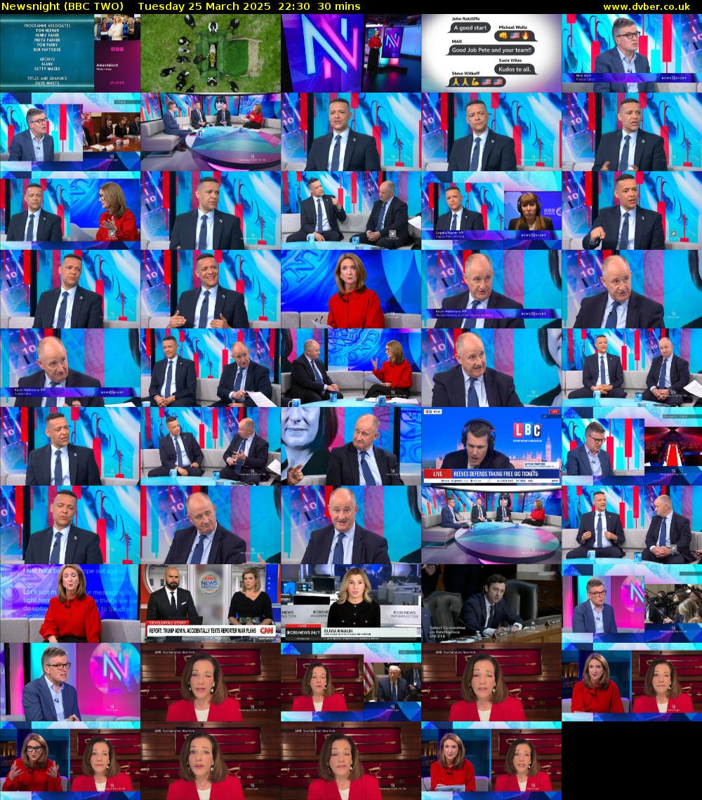 Newsnight (BBC TWO) Tuesday 25 March 2025 22:30 - 23:00