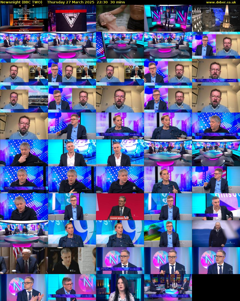 Newsnight (BBC TWO) Thursday 27 March 2025 22:30 - 23:00