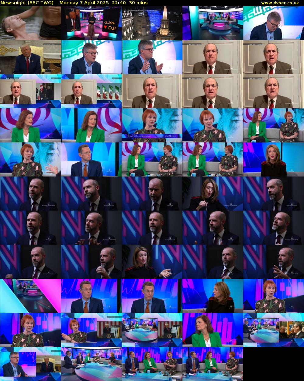 Newsnight (BBC TWO) Monday 7 April 2025 22:40 - 23:10