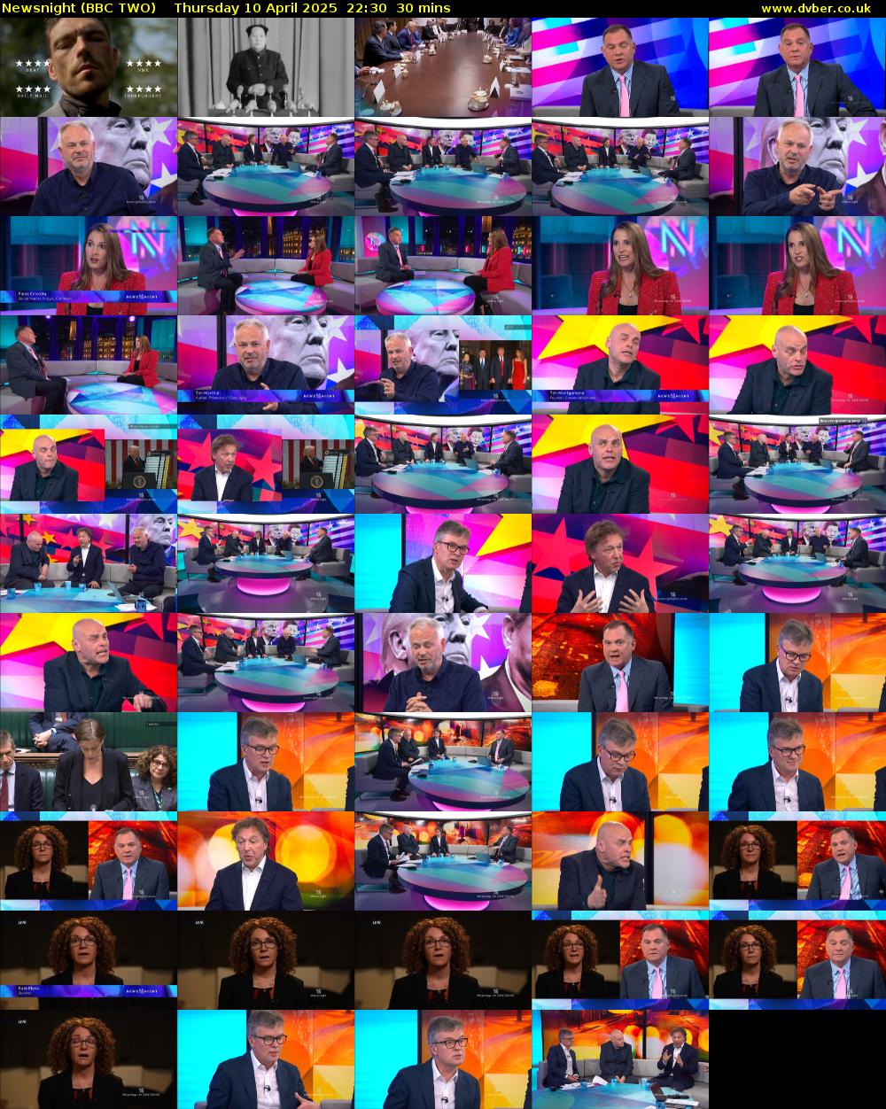 Newsnight (BBC TWO) Thursday 10 April 2025 22:30 - 23:00