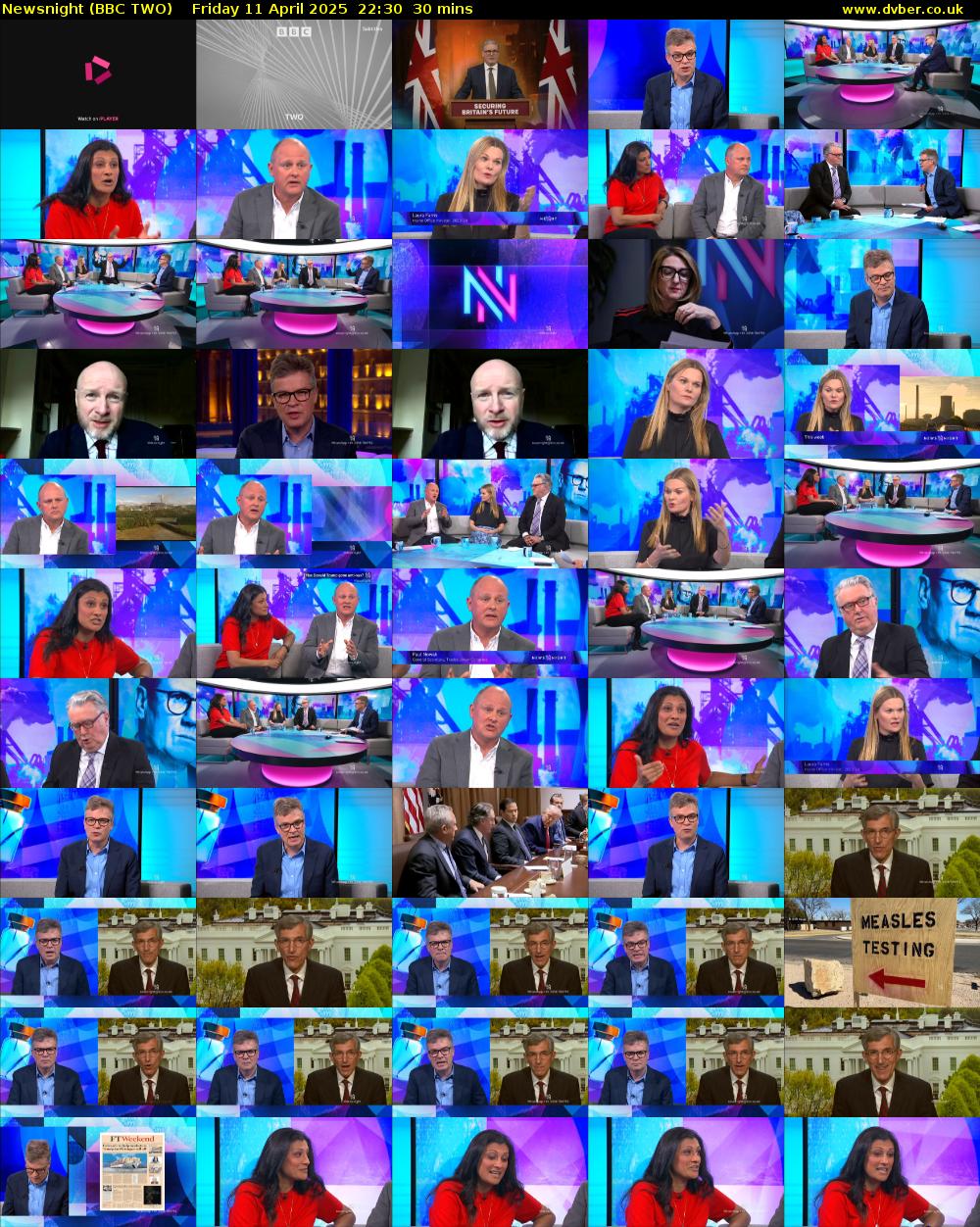 Newsnight (BBC TWO) Friday 11 April 2025 22:30 - 23:00