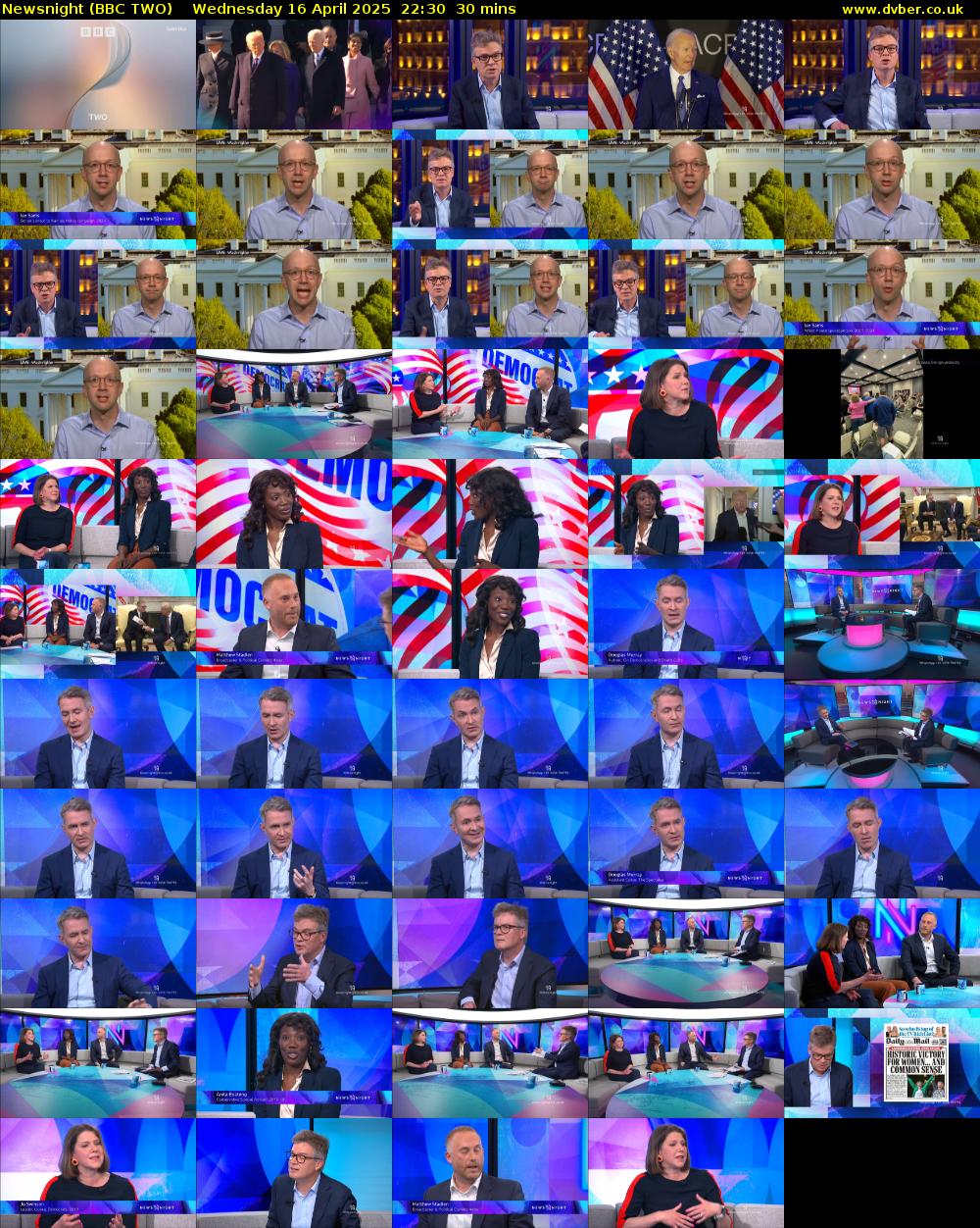 Newsnight (BBC TWO) Wednesday 16 April 2025 22:30 - 23:00