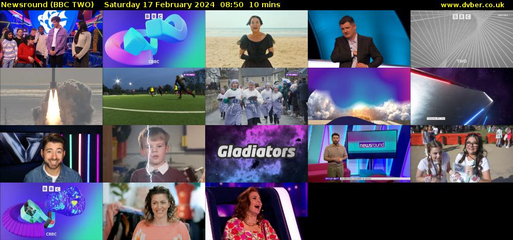 Newsround (BBC TWO) Saturday 17 February 2024 08:50 - 09:00