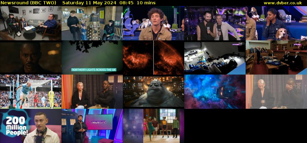Newsround (BBC TWO) Saturday 11 May 2024 08:45 - 08:55