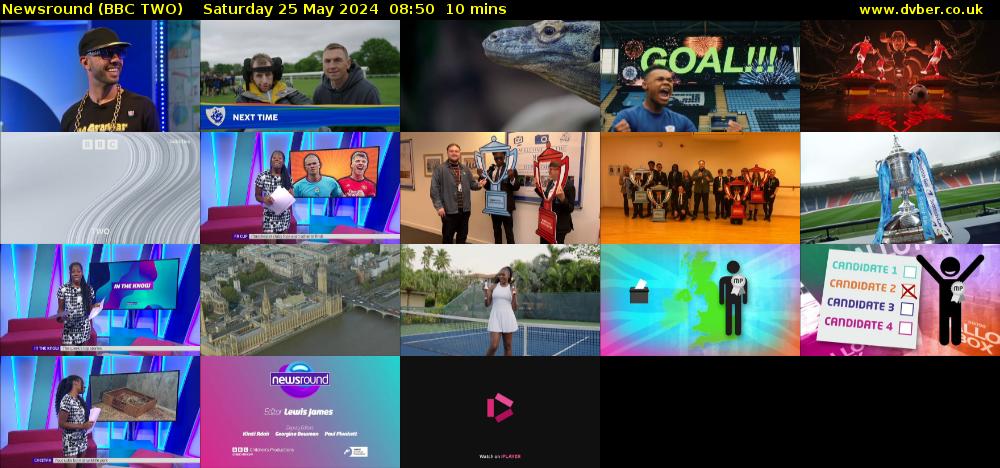 Newsround (BBC TWO) Saturday 25 May 2024 08:50 - 09:00